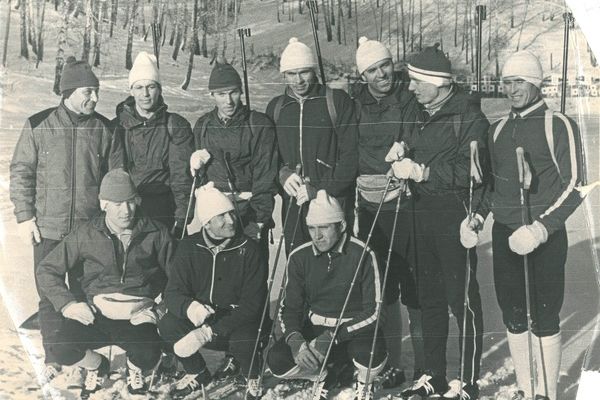 Олимпийская сборная СССР на тренировочном сборе в г. Новосибирск (05.12.1971 год).